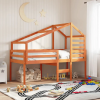 vidaXL viaszbarna tömör fenyőfa gyerekágytető 198 x 87 x 113 cm