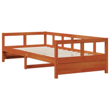 vidaXL viaszbarna tömör fenyőfa kanapéágy 90 x 190 cm (854966) ágy és ágykellék