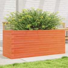 vidaXL viaszbarna tömör fenyőfa kerti virágláda 110 x 40 x 46 cm kerti dekoráció