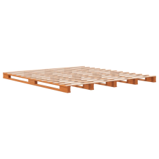 vidaXL viaszbarna tömör fenyőfa raklapágy 180 x 200 cm (844458) ágy és ágykellék