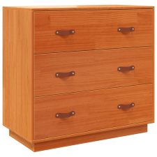 vidaXL viaszbarna tömör fenyőfa tálalószekrény 80 x 40 x 75 cm (844471) bútor