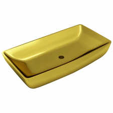 vidaXL vidaXL aranyszínű kerámia mosdókagyló 71 x 38 x 13,5 cm fürdőszoba kiegészítő