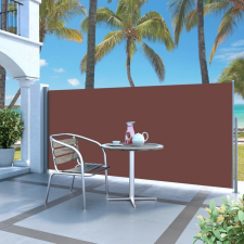 vidaXL vidaXL barna behúzható oldalsó napellenző 120 x 300 cm fogó