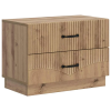 vidaXL vidaXL Éjjeliszekrény Kézműves Tölgy 62 x 34,5 x 44,5 cm Szerelt Fa