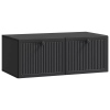 vidaXL vidaXL Fali TV szekrény Fekete 78,5 x 41 x 30 cm Szerelt Fa