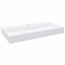 vidaXL vidaXL fehér ásványöntvény/márványöntvény mosdókagyló 100x46x11 cm fürdőszoba kiegészítő
