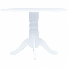 vidaXL vidaXL fehér tömör gumifa étkezőasztal 106 cm bútor