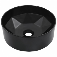 vidaXL vidaXL fekete kerámia mosdókagyló 36 x 14 cm fürdőszoba kiegészítő