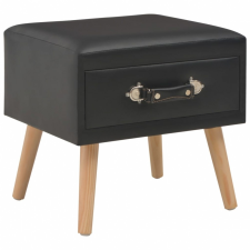 vidaXL vidaXL fekete műbőr éjjeliszekrény 40 x 35 x 40 cm bútor