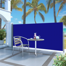 vidaXL vidaXL kék behúzható oldalsó napellenző 120 x 300 cm fogó