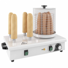 vidaXL vidaXL rozsdamentes acél hot-dog melegítő 4 rúddal 550 W hot-dog készítő
