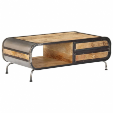 vidaXL vidaXL tömör mangófa dohányzóasztal 100 x 50 x 35 cm bútor
