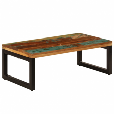 vidaXL vidaXL tömör újrahasznosított fa és acél dohányzóasztal 110x50x35 cm bútor