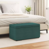 vidaXL vidaXL Zsámoly Sötétzöld 81 x 41 x 40 cm Szövet és faszerkezet
