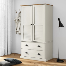vidaXL VIGO fehér tömör fenyőfa szekrény 90 x 55 x 176 cm bútor