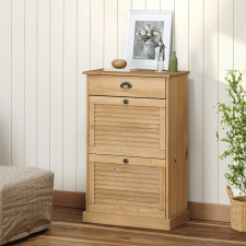 vidaXL VIGO tömör fenyőfa cipőszekrény 60x35x96 cm bútor