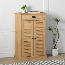vidaXL VIGO tömör fenyőfa cipőszekrény 60x35x96 cm bútor