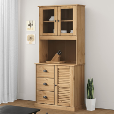vidaXL Vigo tömör fenyőfa komód felső 78x30x100 cm bútor