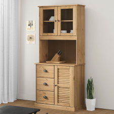 vidaXL VIGO tömör fenyőfa magasszekrény 78x40x175 cm bútor