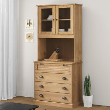 vidaXL VIGO tömör fenyőfa magasszekrény 80x40x176 cm bútor