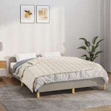 vidaXL világos krémszínű szövet súlyozott takaró 122 x 183 cm 9 kg lakástextília