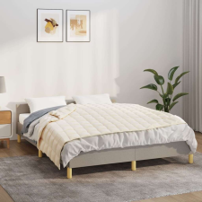 vidaXL Világos krémszínű szövet súlyozott takaró 122 x 183 cm 9 kg lakástextília