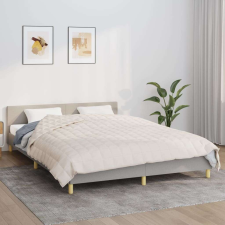 vidaXL világos krémszínű szövet súlyozott takaró 200 x 230 cm 13 kg lakástextília
