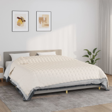 vidaXL világos krémszínű szövet súlyozott takaró 220 x 260 cm 11 kg lakástextília