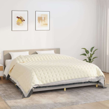 vidaXL világos krémszínű szövet súlyozott takaró 235 x 290 cm 15 kg lakástextília