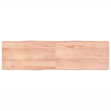 vidaXL világosbarna kezelt tömör asztallap 180x50x(2-6) cm bútor