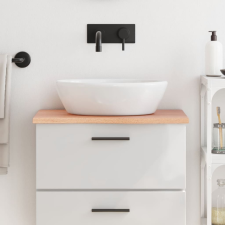 vidaXL világosbarna kezelt tömör fa fürdőszobai pult 60x40x2 cm építőanyag