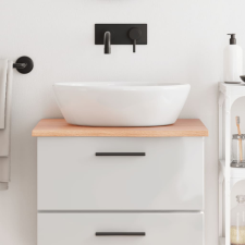 vidaXL Világosbarna kezelt tömör fa fürdőszobai pult 60x60x2 cm fürdőszoba bútor