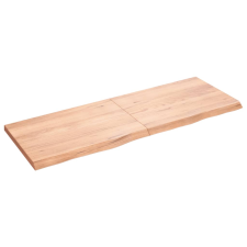 vidaXL világosbarna kezelt tömör tölgyfa asztallap 140x50x4 cm (3156379) bútor