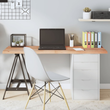 vidaXL világosbarna kezelt tömör tölgyfa asztallap 140x60x4 cm bútor