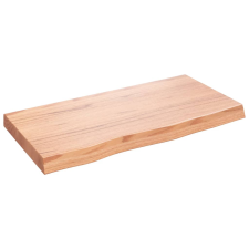 vidaXL világosbarna kezelt tömör tölgyfa asztallap 80x40x6 cm (3156355) bútor