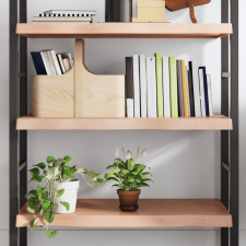 vidaXL világosbarna kezelt tömör tölgyfa fali polc 100x40x(2-6) cm bútor