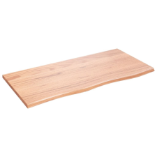 vidaXL világosbarna kezelt tömör tölgyfa fali polc 100x50x2 cm bútor