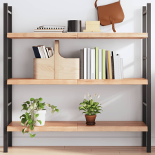 vidaXL világosbarna kezelt tömör tölgyfa fali polc 120x30x(2-4) cm bútor