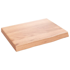 vidaXL világosbarna kezelt tömör tölgyfa fali polc 40x30x(2-4) cm bútor