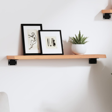 vidaXL világosbarna kezelt tömör tölgyfa fali polc 60x10x2 cm bútor