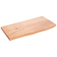 vidaXL világosbarna kezelt tömör tölgyfa fali polc 60x30x2 cm (363644) bútor