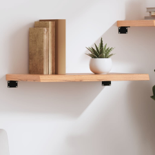 vidaXL világosbarna kezelt tömör tölgyfa fali polc 60x40x(2-4) cm bútor