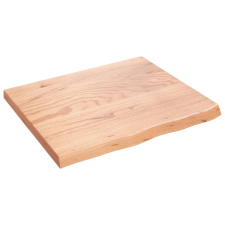 vidaXL világosbarna kezelt tömör tölgyfa fali polc 60x50x2 cm (363650) bútor