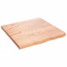 vidaXL világosbarna kezelt tömör tölgyfa fali polc 60x60x(2-4) cm (363654) bútor