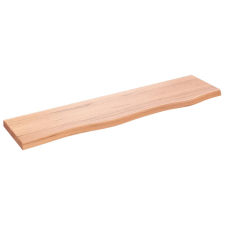 vidaXL világosbarna kezelt tömör tölgyfa fali polc 80x20x2 cm (363659) bútor