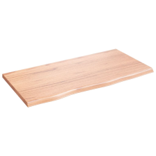 vidaXL világosbarna kezelt tömör tölgyfa fali polc 80x40x2 cm (363665) bútor