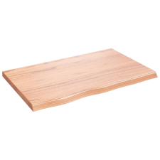 vidaXL világosbarna kezelt tömör tölgyfa fali polc 80x50x(2-4) cm (363669) bútor