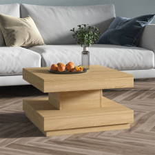 vidaXL világosbarna MDF dohányzóasztal 60 x 60 x 35 cm bútor