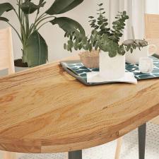 vidaXL világosbarna tömör akácfa ovális alakú asztallap 140x60x4 cm bútor