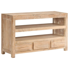 vidaXL világosbarna tömör akácfa TV-szekrény 90 x 30 x 55 cm bútor